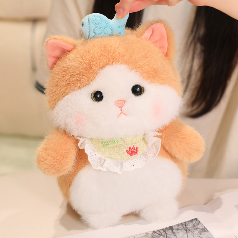 Kitten fish plush toy creative design, cute shape, warm home decoration, children's gift 13
