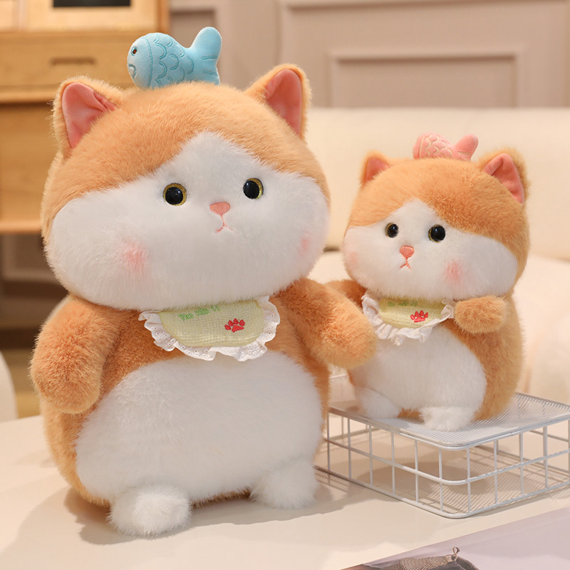 Kitten fish plush toy creative design, cute shape, warm home decoration, children's gift 16