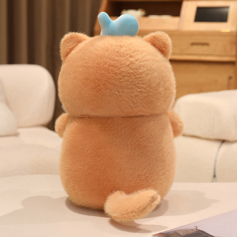 Kitten fish plush toy creative design, cute shape, warm home decoration, children's gift 15