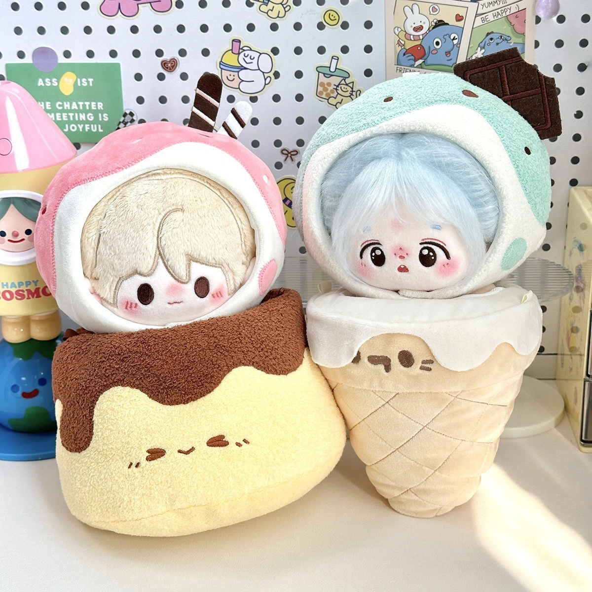 Wholesale Ice Cream Plush Pendant Cotton Doll  Funny Toys for 20 Doll Anime Plush Cotton Dolls Fans Collection Gifts 1