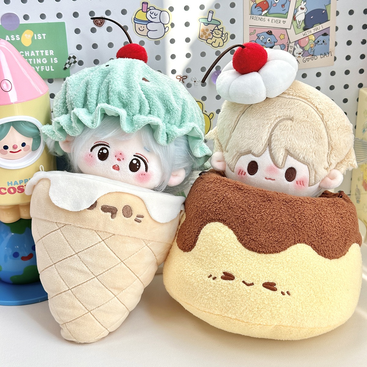 Wholesale Ice Cream Plush Pendant Cotton Doll Funny Toys for 20 Doll Anime Plush Cotton Dolls Fans Collection Gifts 10