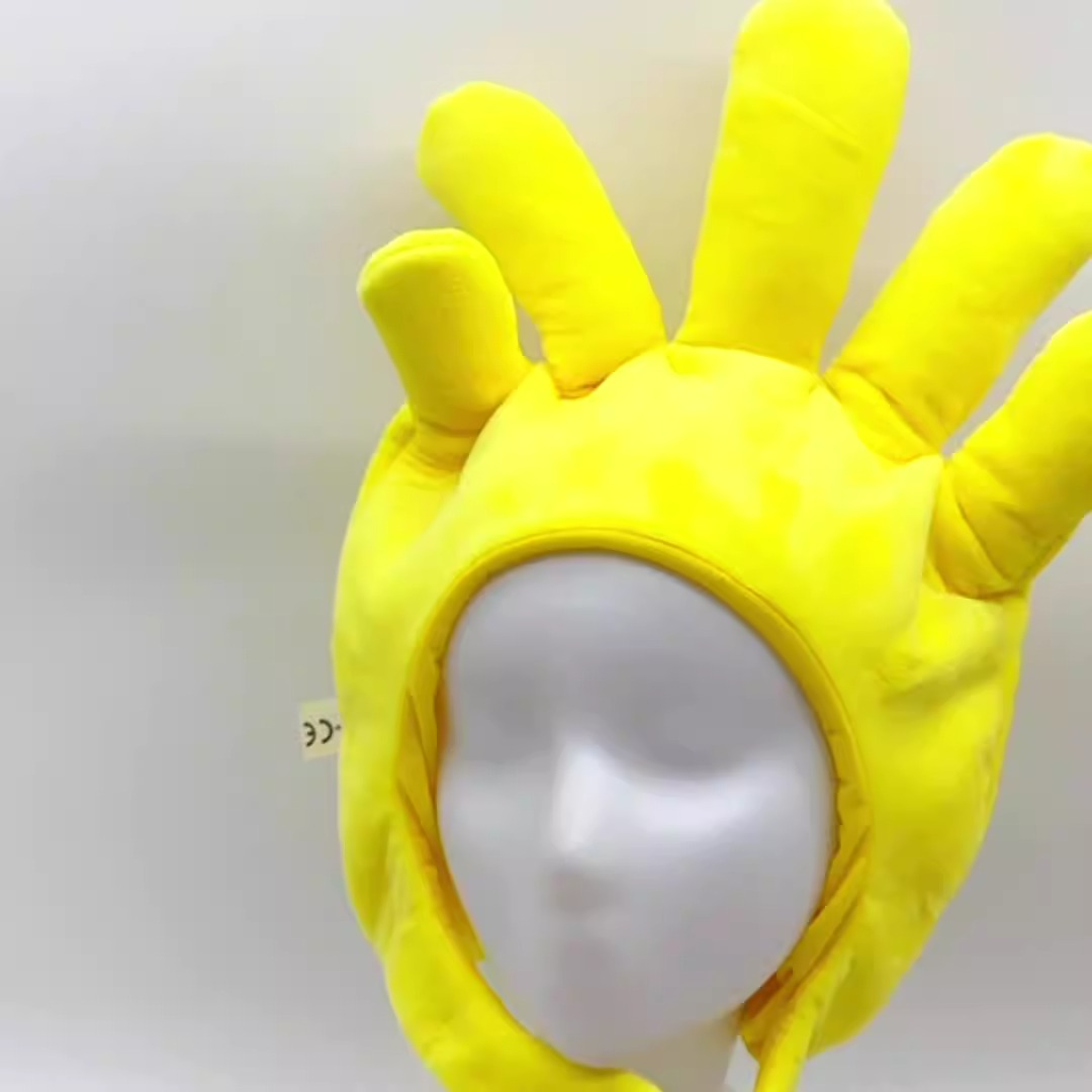40cm Yellow Finger Adjustable Palm Doll Clothes And Headgear Plush toy Simulation Plush  Hat Gift for Boys and Girls 13