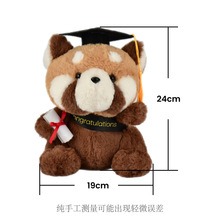 Manufacturer Wholesale Cute Plushies Kawaii Raccoon Graduation Plush Doll Stuffed Toy Gift Present 13