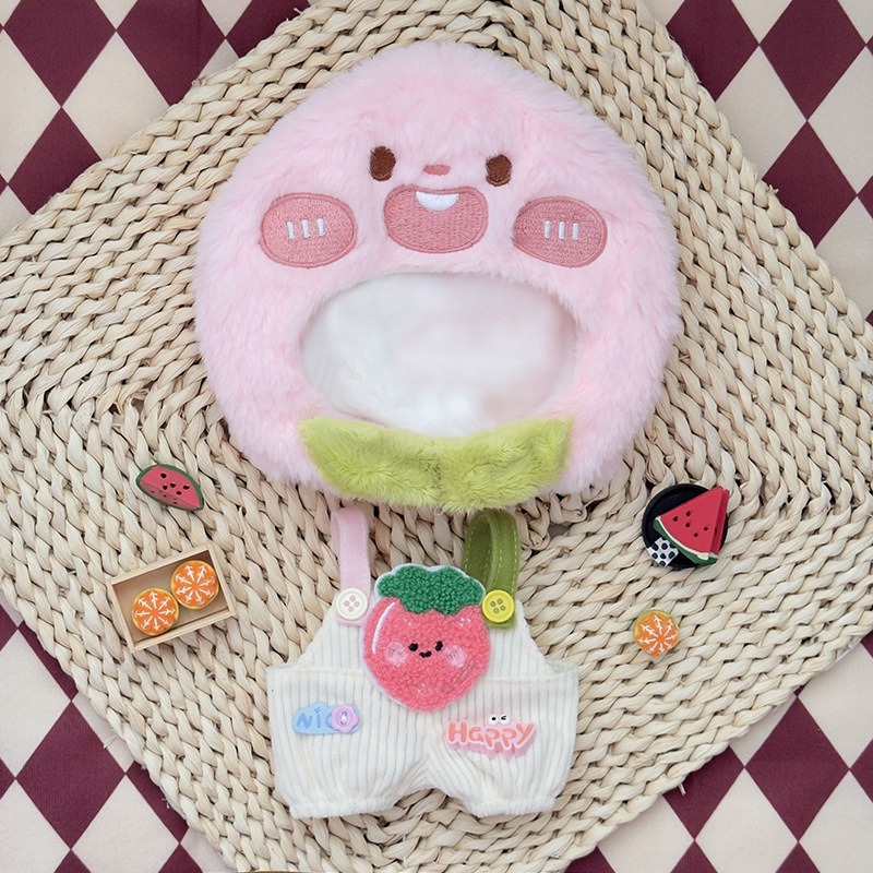 20cm Cotton Doll Fruit Head Cover Back Pants Set Waistcoat No Attribute Boys Girls Fruit Orange Peach 24