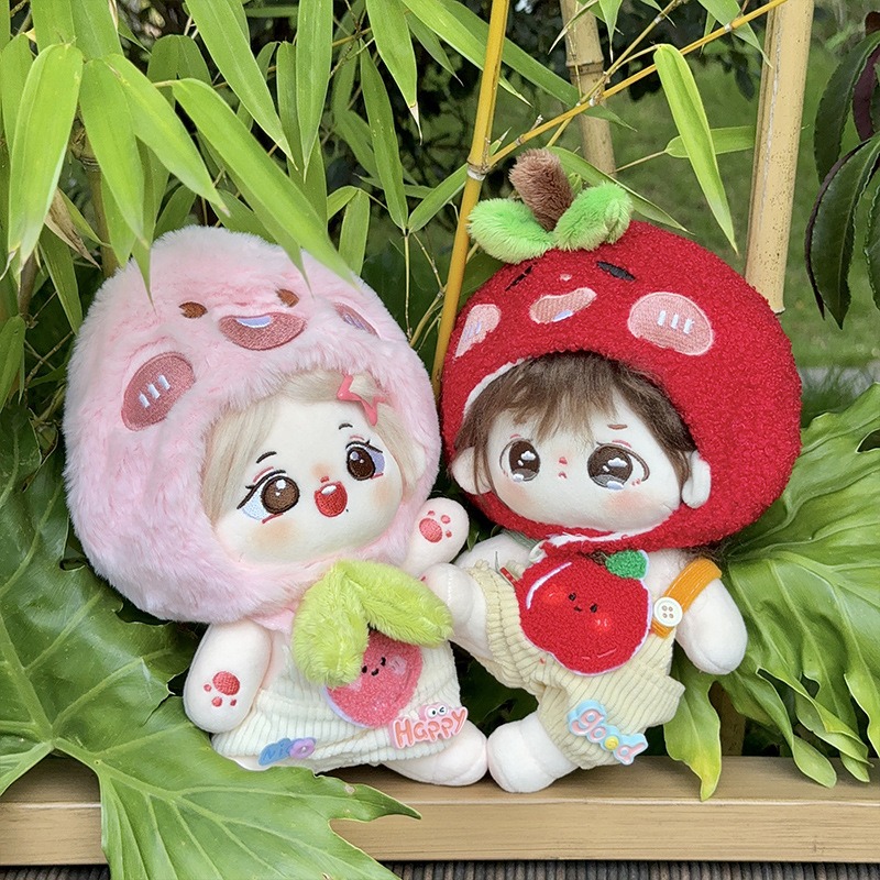 20cm Cotton Doll Fruit Head Cover Back Pants Set Waistcoat No Attribute Boys Girls Fruit Orange Peach 10