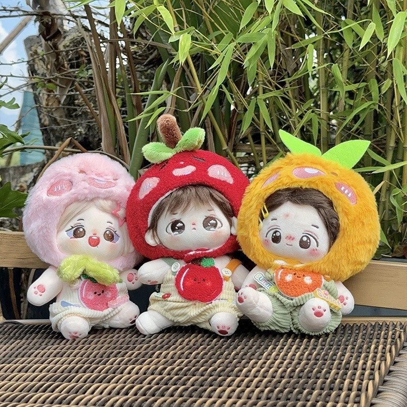 20cm Cotton Doll Fruit Head Cover Back Pants Set Waistcoat No Attribute Boys Girls Fruit Orange Peach 1