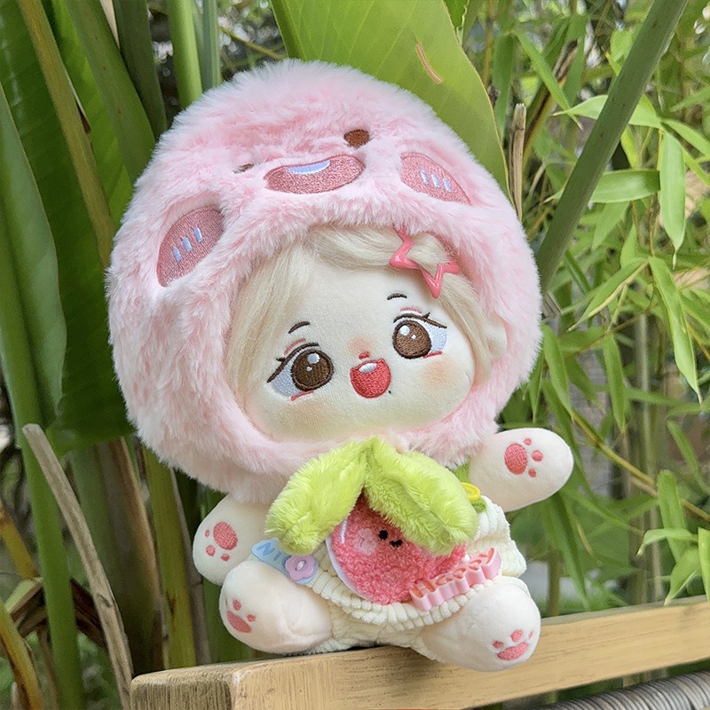 20cm Cotton Doll Fruit Head Cover Back Pants Set Waistcoat No Attribute Boys Girls Fruit Orange Peach 18