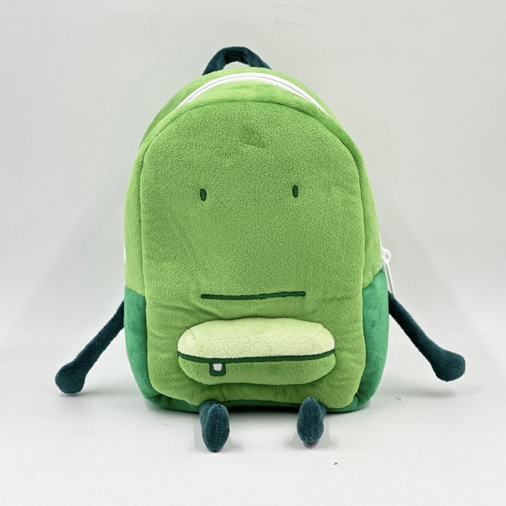 ODM OEM  Fashion Green Cartoon Kids Backpacks Anime Liam Plush Backpack Children Plush School Bag Gifts for Boy and Girl 11