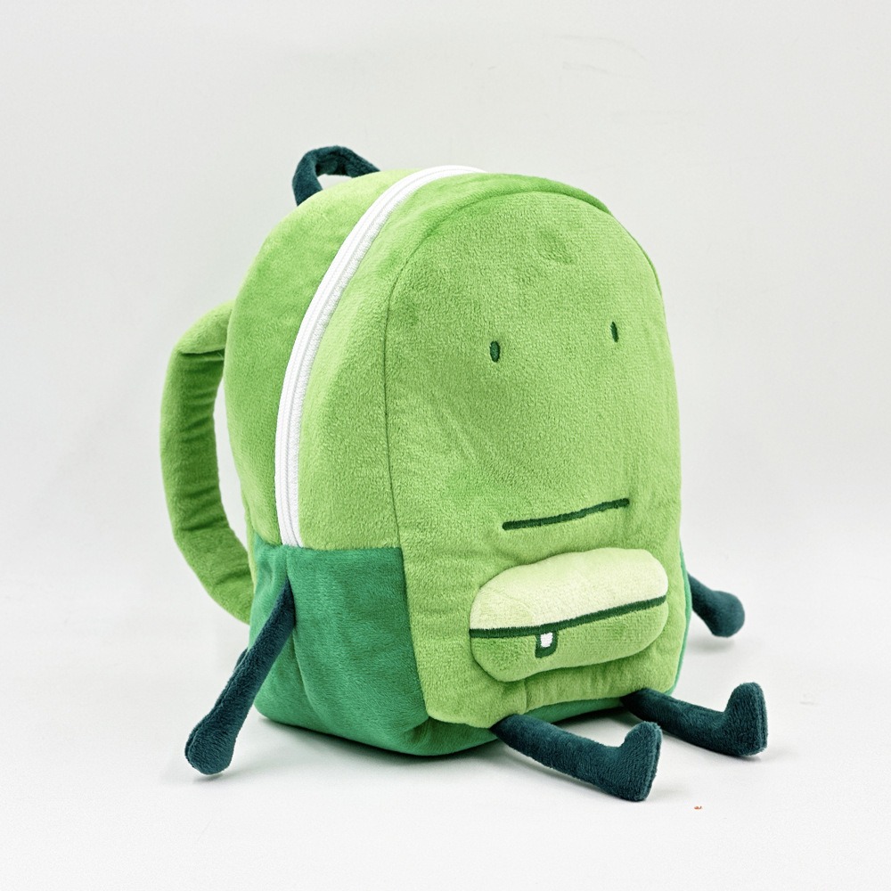 ODM OEM  Fashion Green Cartoon Kids Backpacks Anime Liam Plush Backpack Children Plush School Bag Gifts for Boy and Girl 16
