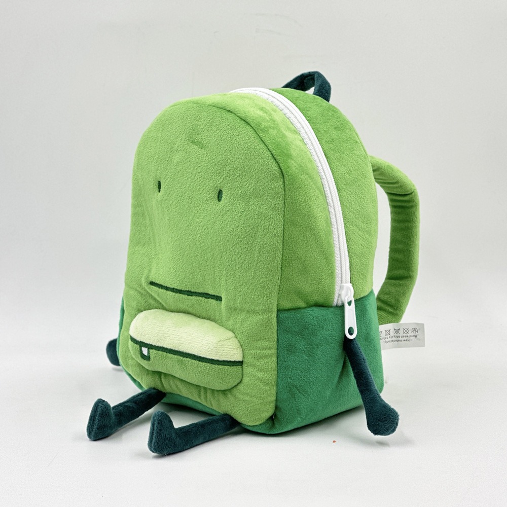 ODM OEM  Fashion Green Cartoon Kids Backpacks Anime Liam Plush Backpack Children Plush School Bag Gifts for Boy and Girl 14