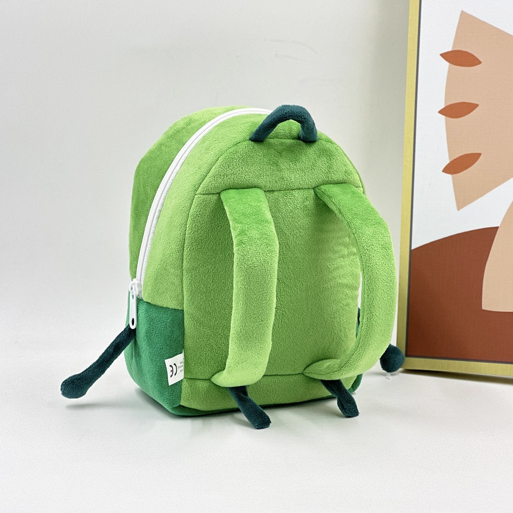 ODM OEM  Fashion Green Cartoon Kids Backpacks Anime Liam Plush Backpack Children Plush School Bag Gifts for Boy and Girl 17