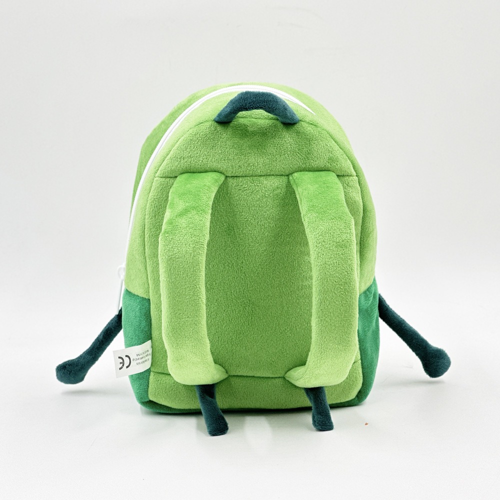 ODM OEM  Fashion Green Cartoon Kids Backpacks Anime Liam Plush Backpack Children Plush School Bag Gifts for Boy and Girl 12