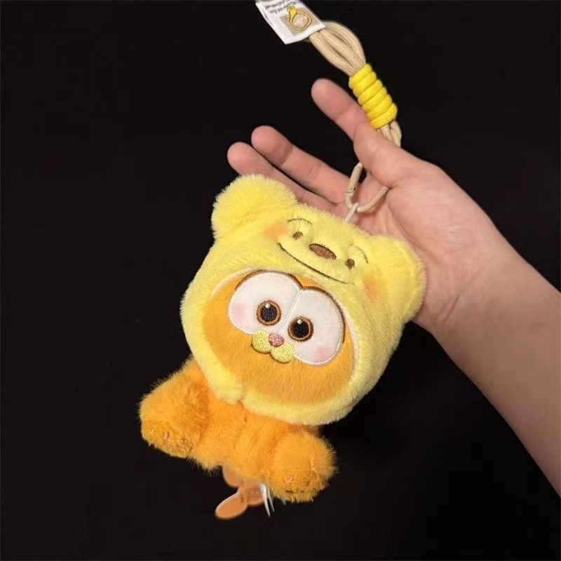 2025 Vente en gros 10 cm Nouveau pendentif de sac à main populaire Garfield, le chat chef cuisinier, porte-clés mignon 19