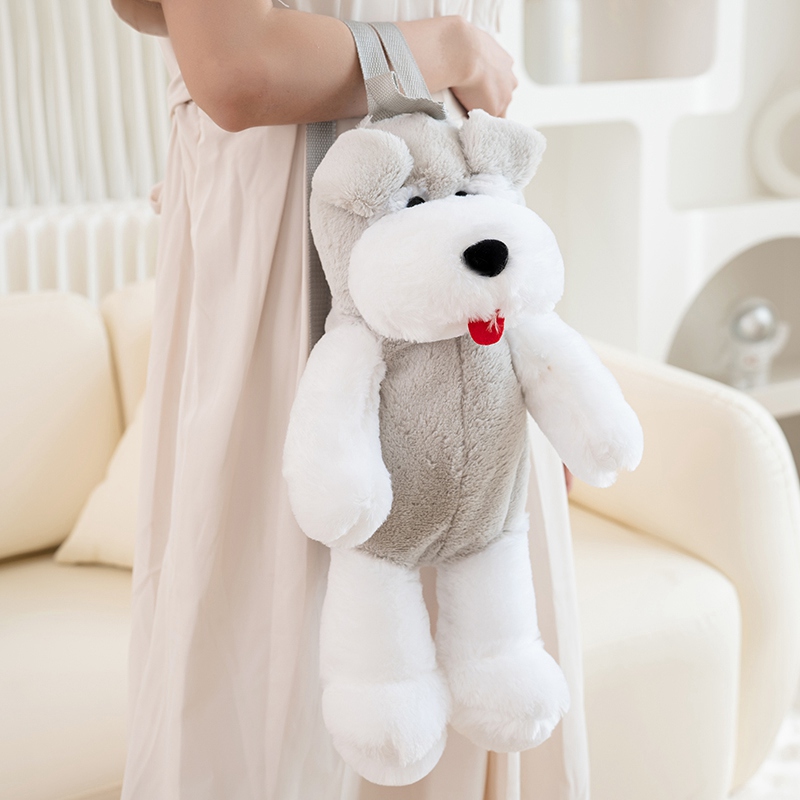 Dog Backpack Plush Doll Creative Design Soft, Comfortable, Fashionable, Versatile, Essential for Travel 13