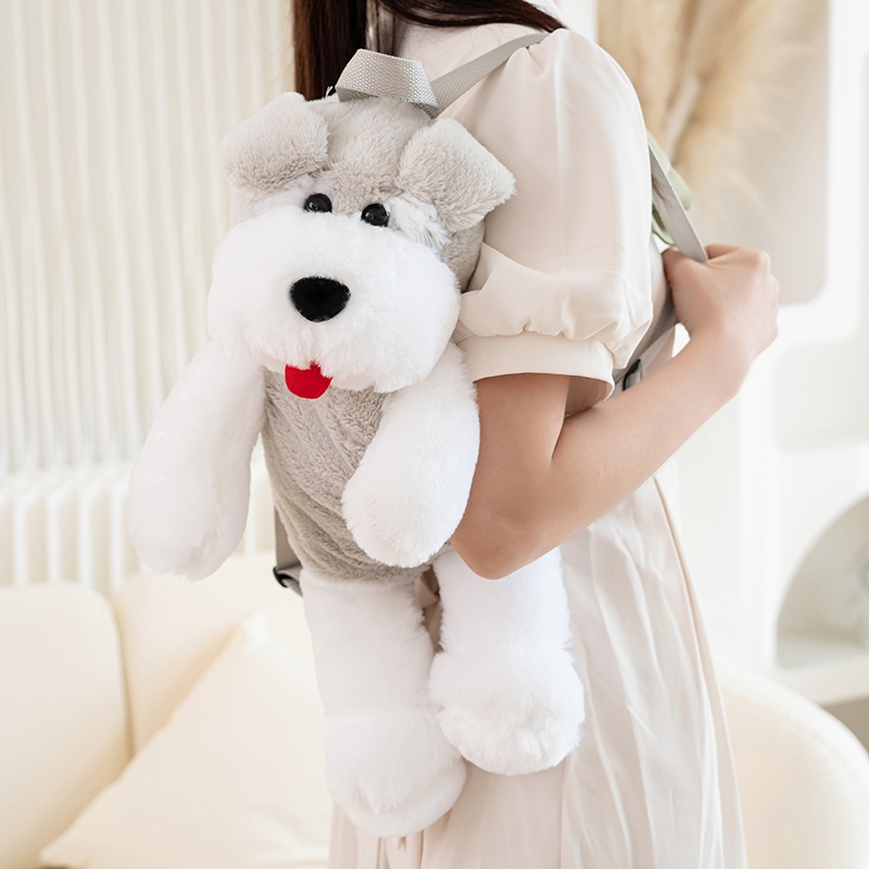 Dog Backpack Plush Doll Creative Design Soft, Comfortable, Fashionable, Versatile, Essential for Travel 12