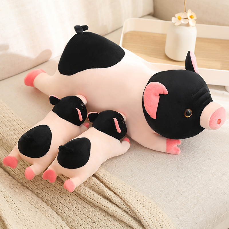 Design créatif de peluches cochon mignonnes, animaux adorables aux formes originales et amusantes, décoration chaleureuse pour la maison 11