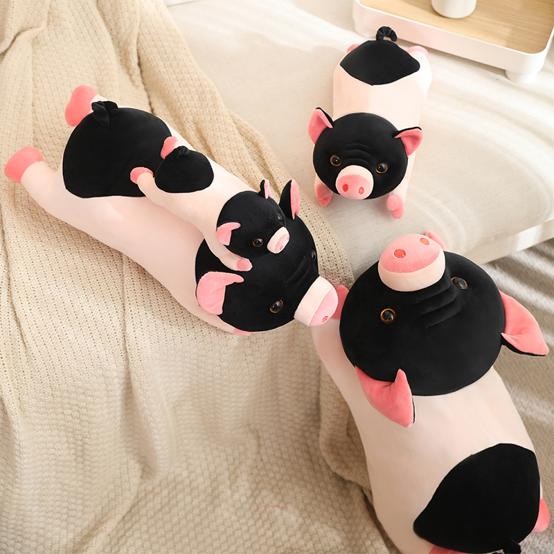 Design créatif de peluches cochon mignonnes, animaux adorables aux formes originales et amusantes, décoration chaleureuse pour la maison 12