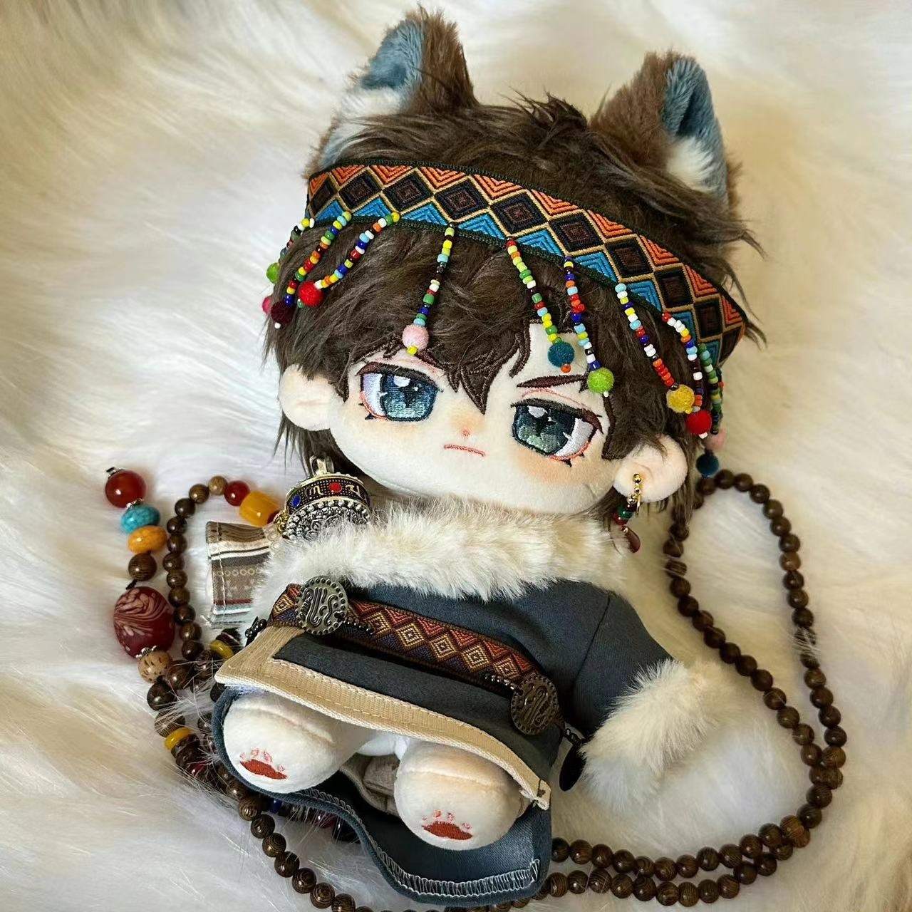Wholesale New Arrival 20 cm Doll Reborn Baby Doll Clothes Cotton Doll Clothes Tibetan-style National Costume Set Gift 10