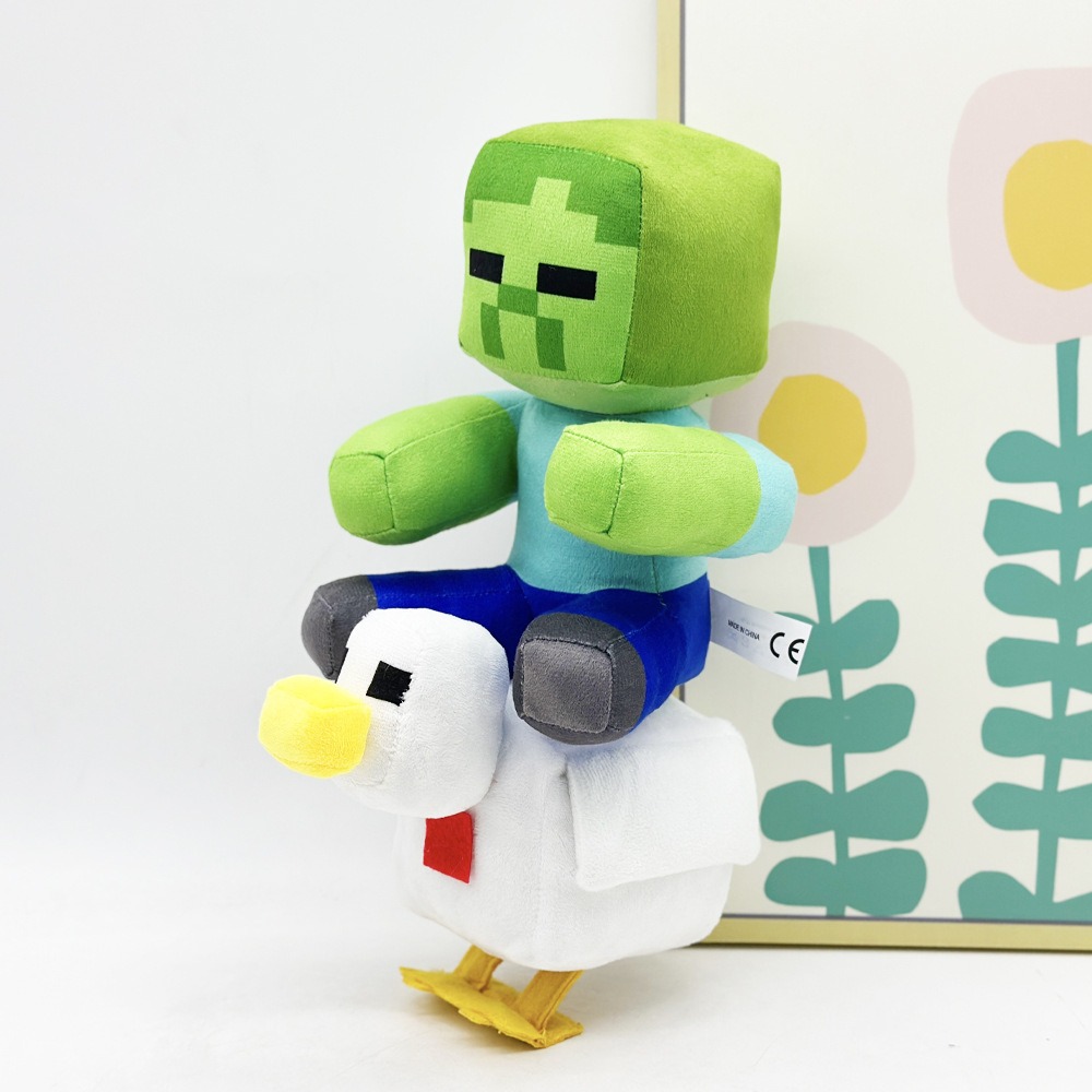 Wholesale Newest 32 cm Chicken Jockey Plush ​ Cute Popular Game Cartoon Mine Shaft Plush Figure Toys Birthday Gift 11