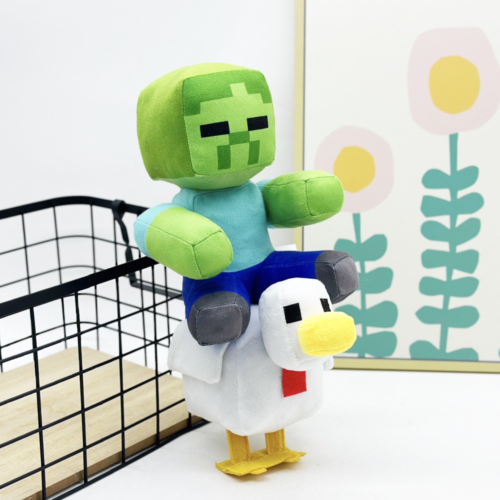 Wholesale Newest 32 cm Chicken Jockey Plush ​ Cute Popular Game Cartoon Mine Shaft Plush Figure Toys Birthday Gift 12