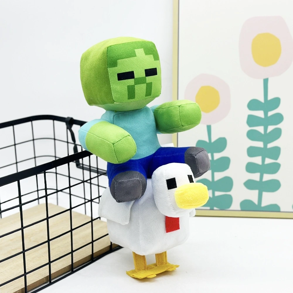 Wholesale Newest 32 cm Chicken Jockey Plush ​ Cute Popular Game Cartoon Mine Shaft Plush Figure Toys Birthday Gift 1