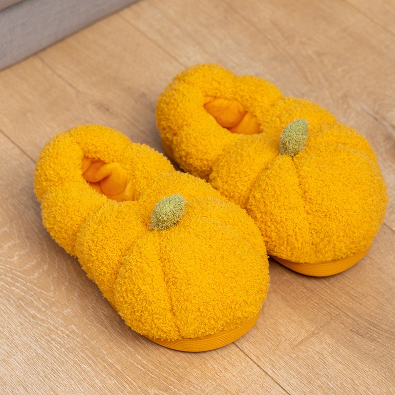Pumpkin slippers creative design, Halloween festive atmosphere, warm home decoration, soft and comfortable 12