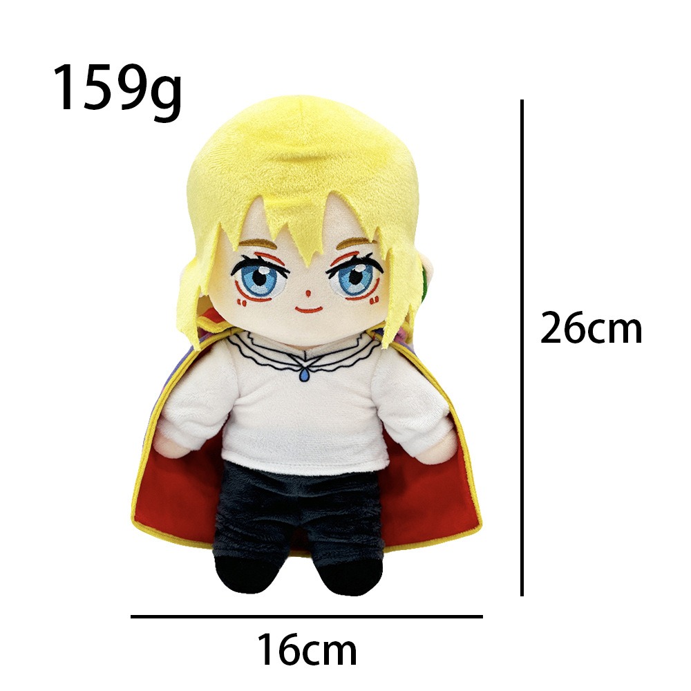 Good Selling  26cm Japanese Cartoon Howl's Moving Castle  Plush Doll Stuffed Toy Yellow Hair Red Cape Plush Toy Plushie 17