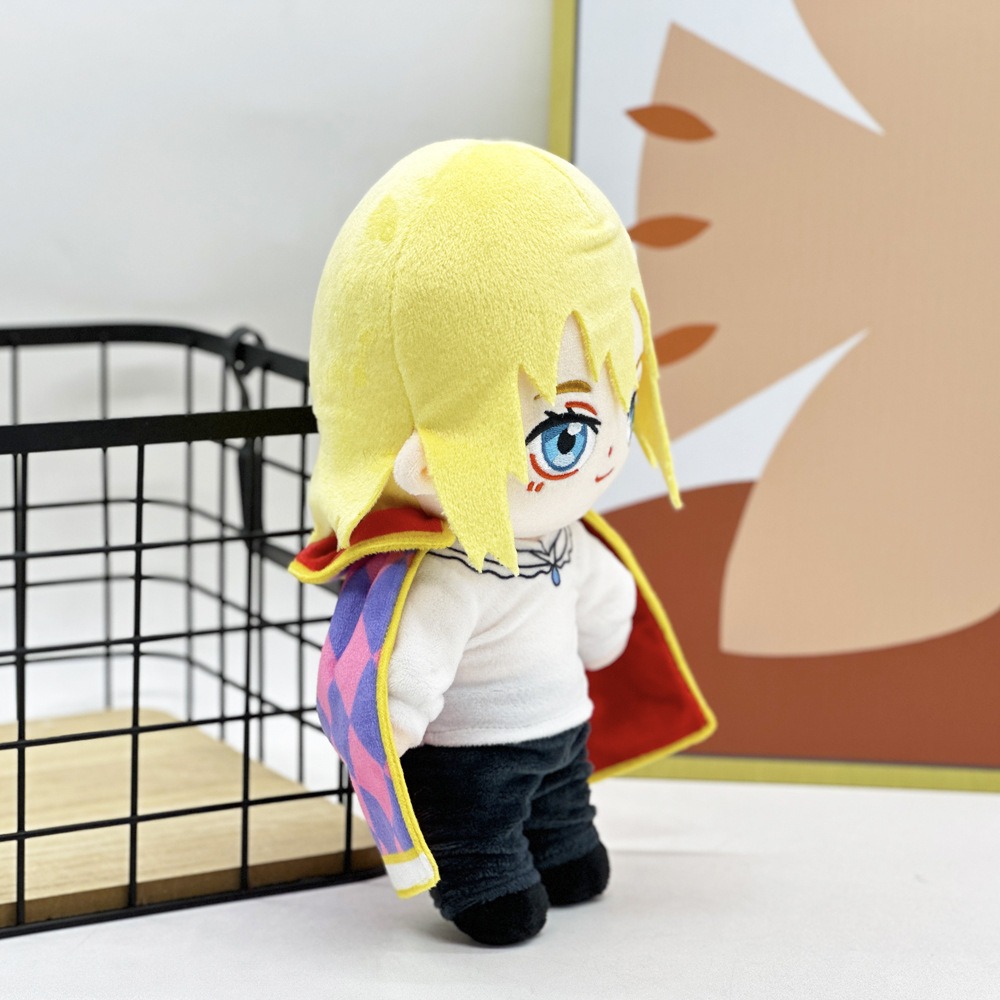 Good Selling  26cm Japanese Cartoon Howl's Moving Castle  Plush Doll Stuffed Toy Yellow Hair Red Cape Plush Toy Plushie 14