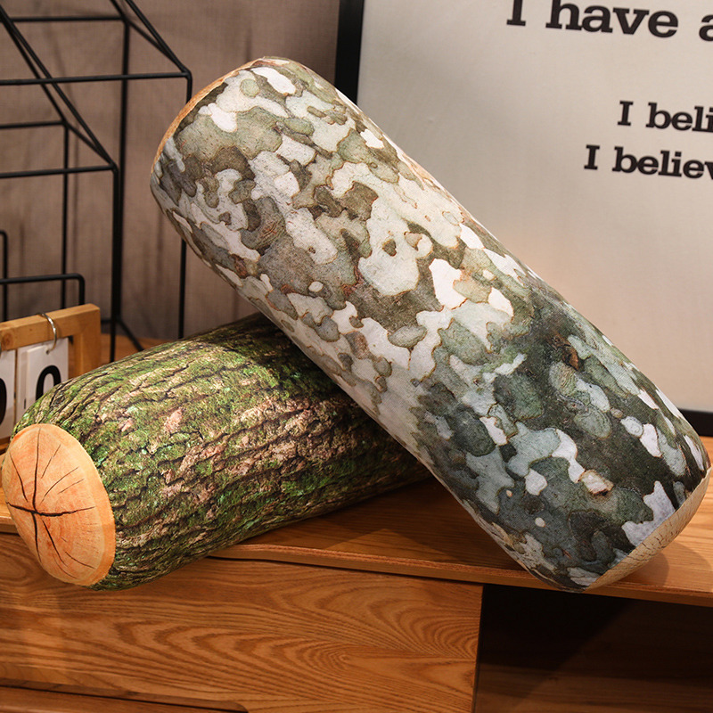 Simulation tree stump plush toy creative design pillow soft and comfortable funny home decoration 14