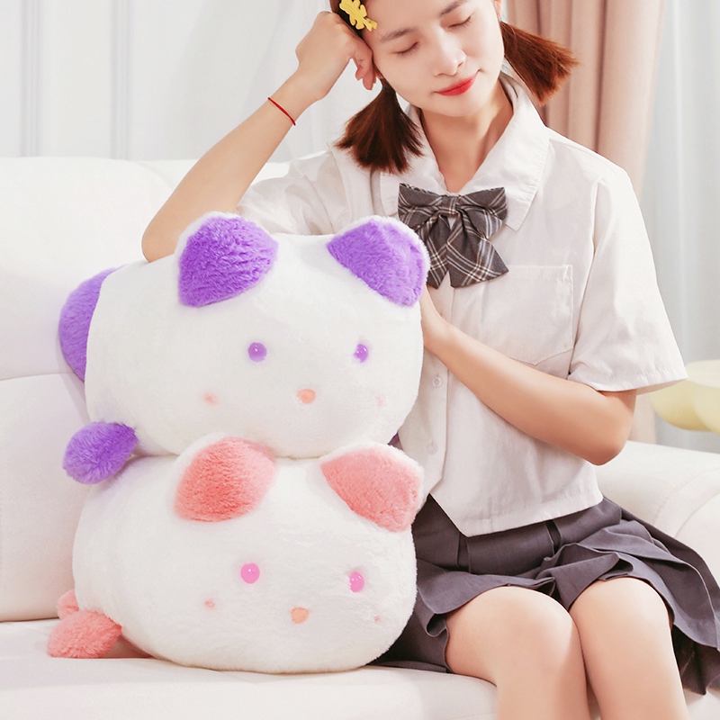 Мягкая и удобная подушка в виде кошки, креативный дизайн, плюшевая игрушка, милый стиль, уютное украшение для дома. 15