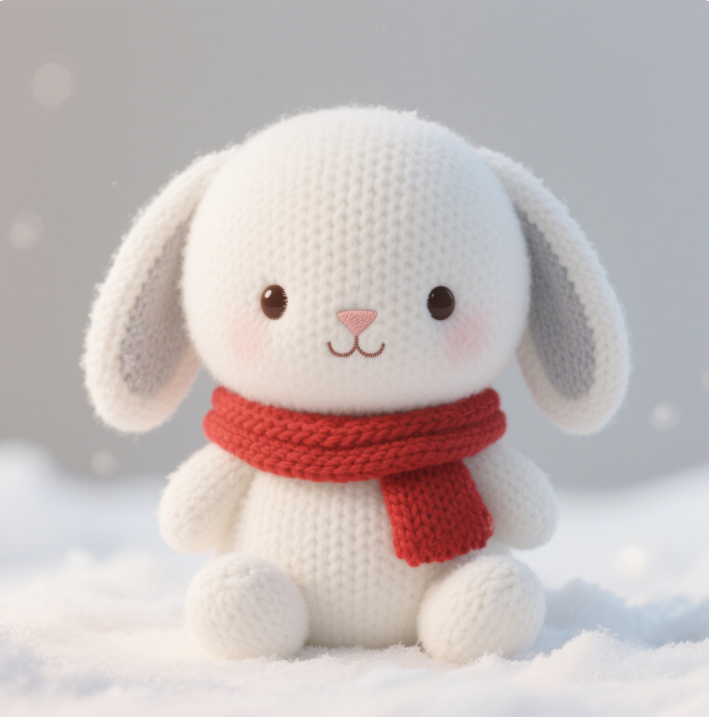 Colección de tendencias de diseño creativo de juguete de peluche de conejo de punto, regalo de compañía para niños, decoración cálida para el hogar 14