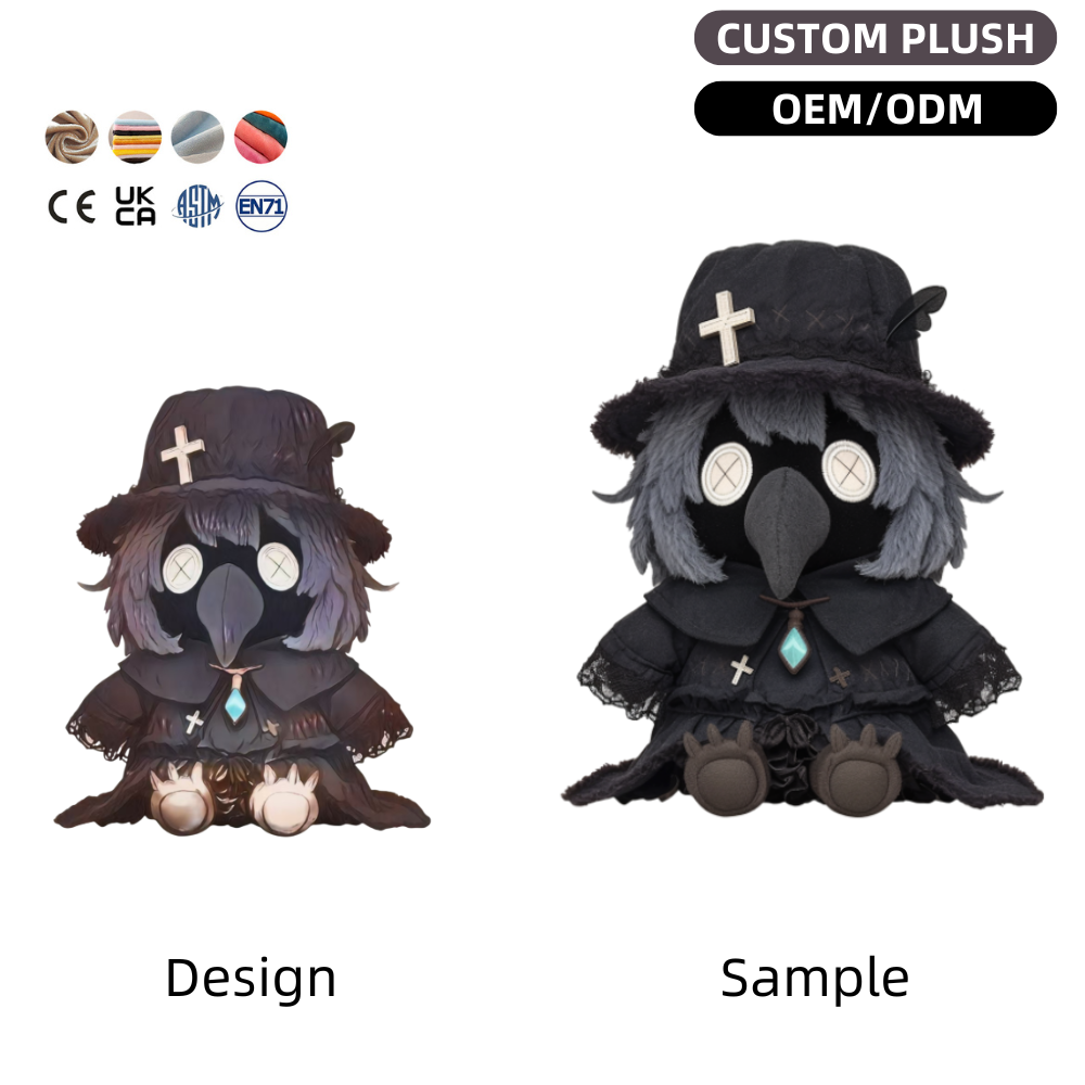 Factory OEM Customized Halloween Plague Doctor Plushie  Stuffed Plush Doll Toy Soft Toy Gift Toys 9