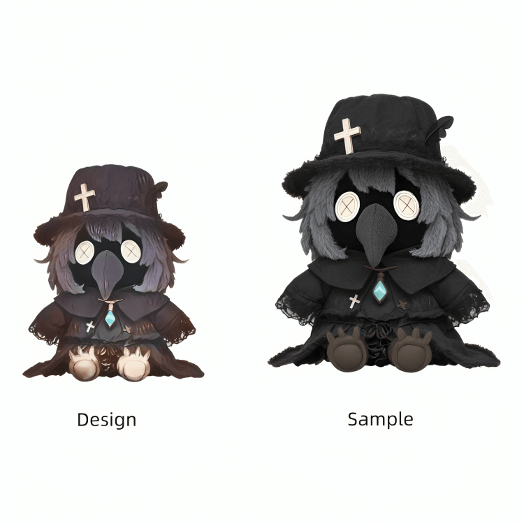 Factory OEM Customized Halloween Plague Doctor Plushie  Stuffed Plush Doll Toy Soft Toy Gift Toys 10