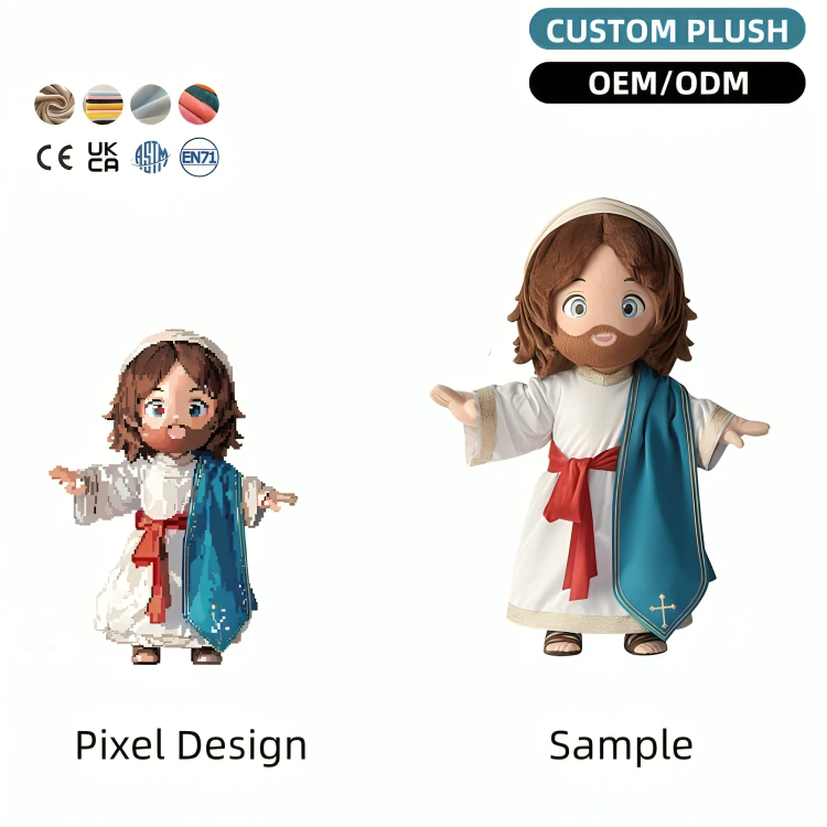 Manufacturers Custom High Quality Jesus Plush Figure Toys Religious Christian Gifts CE OEM ODM Plush toys 1