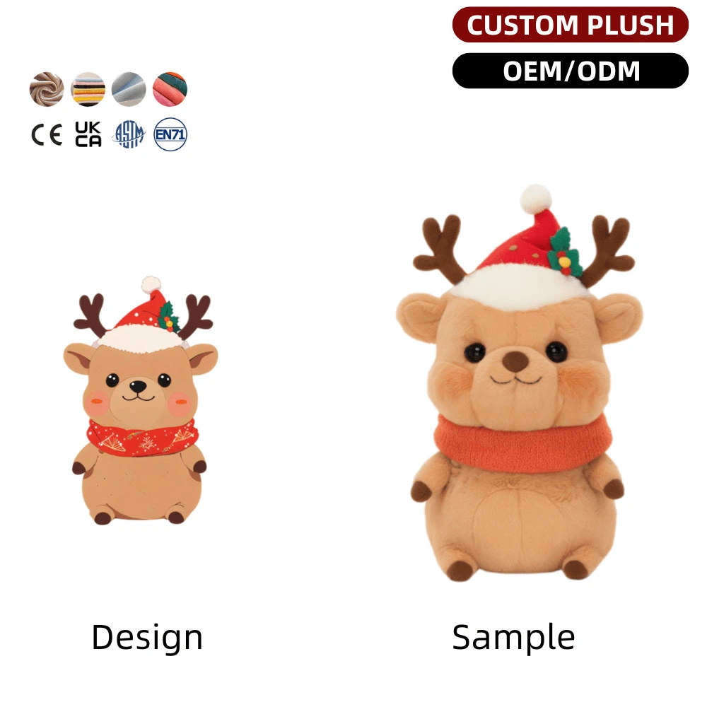 Customized Reindeer Plush OEM/ODM Cuddly Stuffed Animal Toy Elk Plush Christmas PlushManufacturers From China 1
