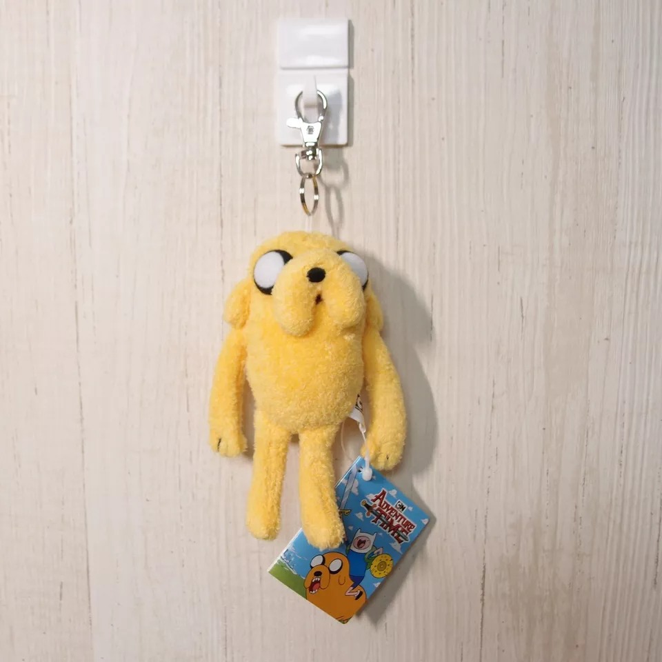 Hot Sale Adventure Time Human Yellow Jake Reel  Plush Keychain Plush Bag Charm Bag Pendant  Stuffed Toy Kids Gifts 11