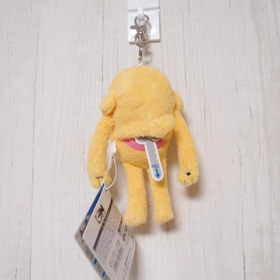 Hot Sale Adventure Time Human Yellow Jake Reel  Plush Keychain Plush Bag Charm Bag Pendant  Stuffed Toy Kids Gifts 12