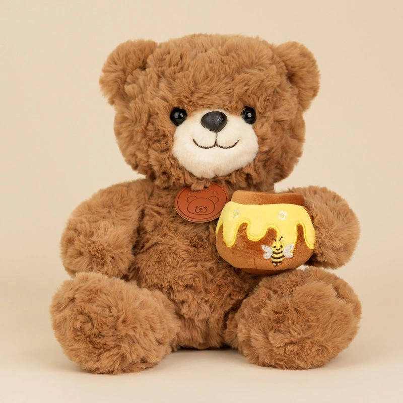Wholesale 22cm New Birthday Gift Honey Pot Bear Stuffed Plush Toys Unique Cute Cartoon Teddy Bear Pillow Stuffed Toy 1