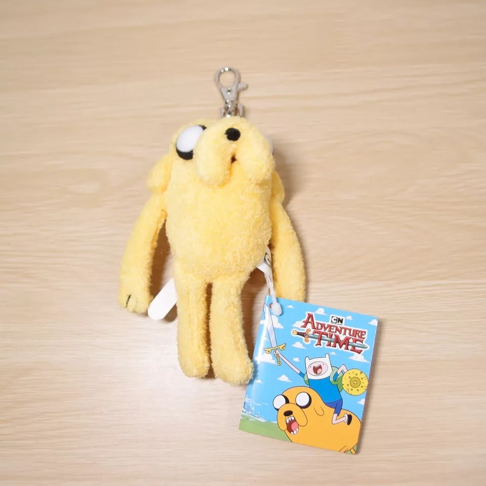 Hot Sale Adventure Time Human Yellow Jake Reel  Plush Keychain Plush Bag Charm Bag Pendant  Stuffed Toy Kids Gifts 16