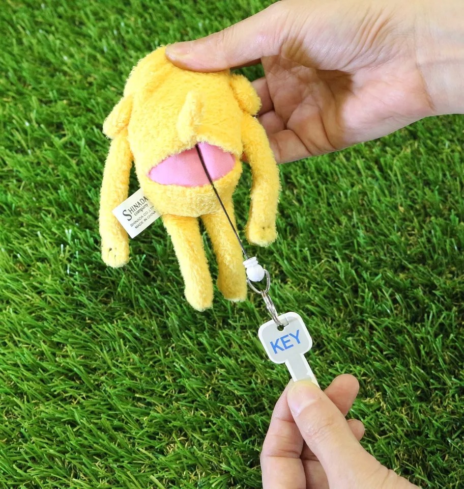 Hot Sale Adventure Time Human Yellow Jake Reel  Plush Keychain Plush Bag Charm Bag Pendant  Stuffed Toy Kids Gifts 19