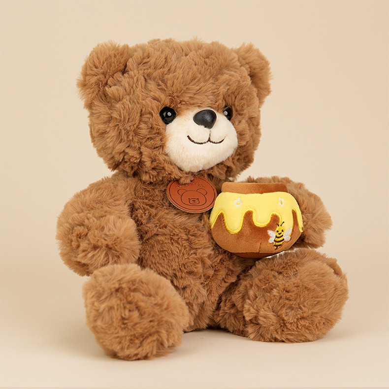 Wholesale 22cm New Birthday Gift Honey Pot Bear Stuffed Plush Toys Unique Cute Cartoon Teddy Bear Pillow Stuffed Toy 9
