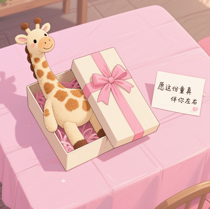 Giraffe plush toy cute design, children's companion gift safe and soft 11