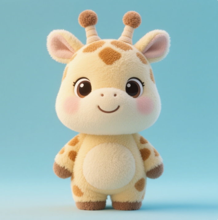 Giraffe plush toy cute design, children's companion gift safe and soft 14