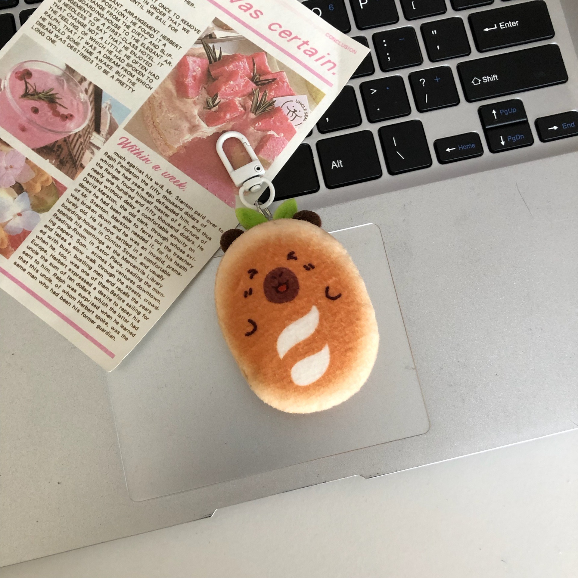 Craft 5cm Miniature Food Theme Plush Keyring Simulation Artificial Design Bread Hamburger Flat Back Charm Plush keychian 20