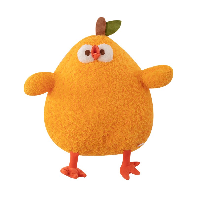 Wholesale Cute Large Adorable Cartoon Orange Doodle Little Yellow Chicken Plush Toy Doll Soft Stuffed PP Cotton Filling 14