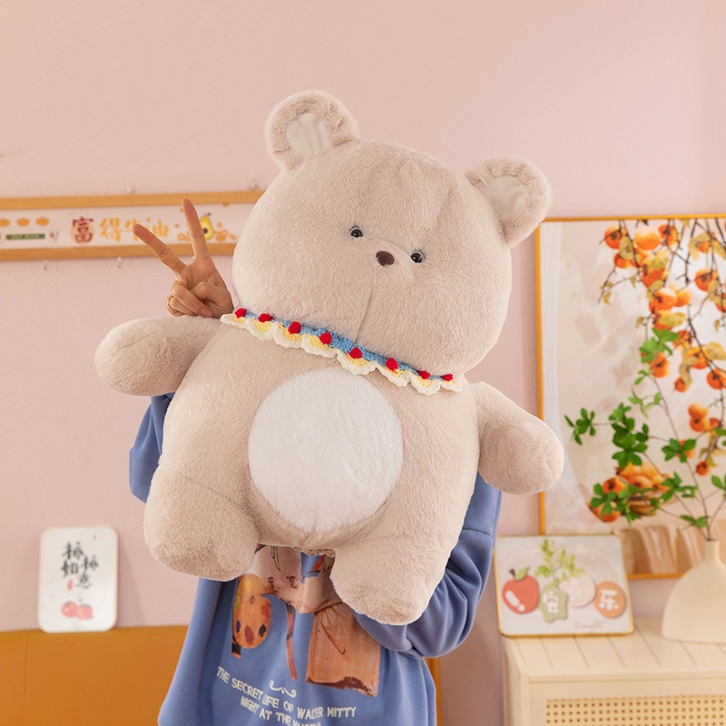 35cm New Milk Tea Bear Backpack Female Personality Doll Plush Doll Bag Cute Girl Heart Bear Backpack 11