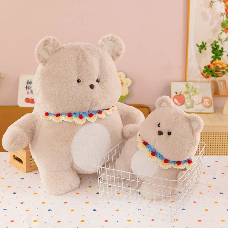 35cm New Milk Tea Bear Backpack Female Personality Doll Plush Doll Bag Cute Girl Heart Bear Backpack 1