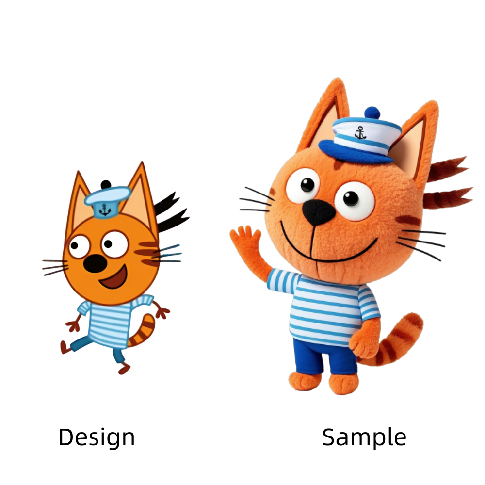 Figurine de chat de dessin animé personnalisée OEM/ODM, peluche de chat de haute qualité, mascotte, fabricant de peluches chinois 13