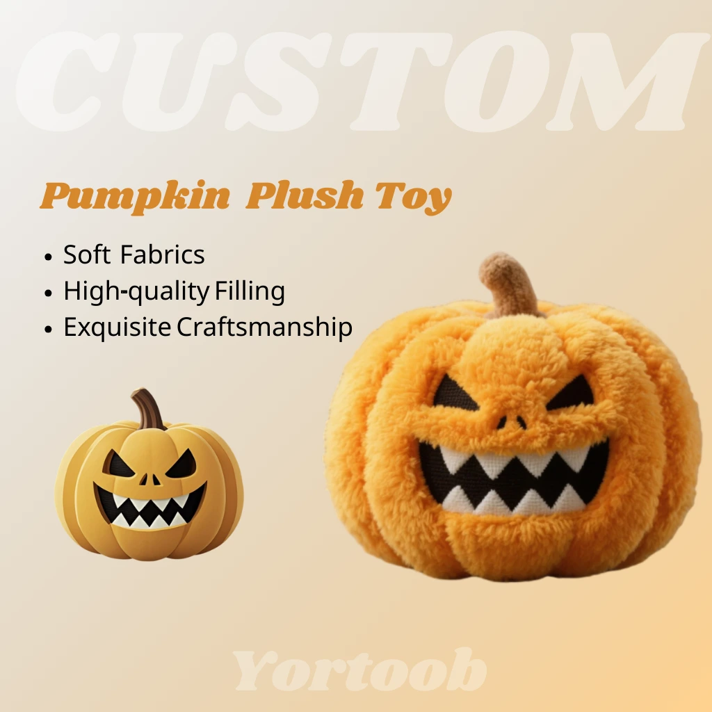 Customizable Halloween Plush Pumpkin Doll - Spooky - cute Decor &amp; Adorable Gift! 1