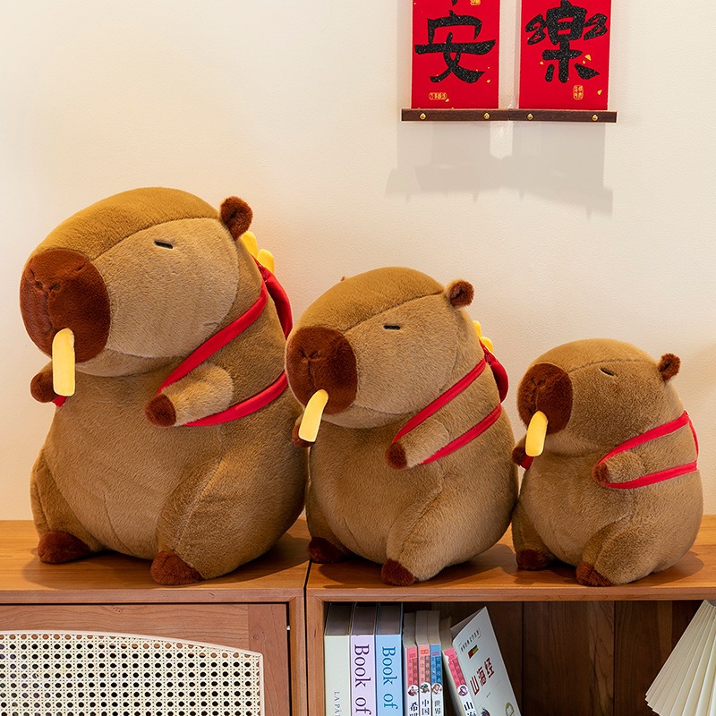 Hot Selling 20CM-50CM Simulation French Fries Capybara Plush Toy Fluffty Cute Cartoon Dolls Backpacks Capybara Pillow 12